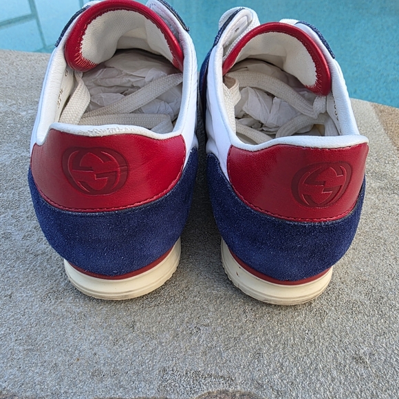 Gucci Signature Stripe Ace Suede/Nylon Sneakers- Authentic- Womens(EU 37.5 US 7) - Picture 3 of 16